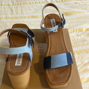 Denim Platform Heels